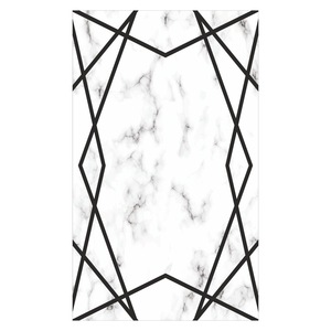 Tapis de salon en chenille gris argenté à motif design imprimé numériquement, lavable en machine, antidérapant - RUGS DEPOT LXDP-0448 (vente en gros) - Product Image 1