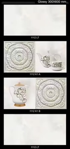 เครื่องเคลือบดินเผาสุดหรูดีไซน์ห้องน้ำดิจิตอล300X600มม. 30x60ซม. 12X24แผ่นกระเบื้องผนังด้านในแบบด้านน้ำตาล - Product Image 4