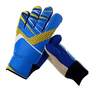 专业守门员手套儿童儿童守门员足球手套团队游戏5手指保护防滑男孩足球乳胶手套