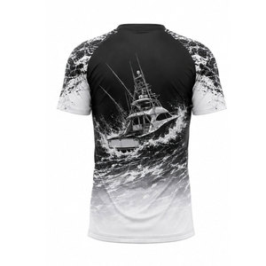 Camisa de Pesca para Hombre, Impresión por Sublimación, UPF 50, Secado Rápido, Patrón Amarillo y Negro, Ropa para Exteriores - Product Image 6