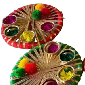 Plato Holi de forma redonda de alta calidad especial Holi surtido con cuerda de Gota Para Boda y decoración festiva - Product Image 2