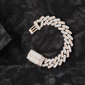 Hot Sale Vvs Moissanite 925 Sterling <b>Silver</b> Iced Out Diamond <b>Cuban</b> <b>Chain</b> Bracelet Fine Jewelry Bracelets Bangle - Product Image 6