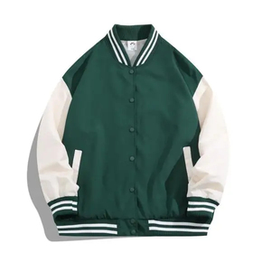 Veste de baseball Letterman en cuir surdimensionnée avec broderie d'un écusson personnalisé pour hommes grande taille - Product Image 1