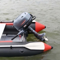 Moteur hors-bord OCEAN POWER 6HP 102CC 2 temps avec système de refroidissement par eau, commande par timon et cordon d'arrêt pour bateau de pêche