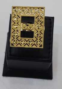 24k Gold Plated Brass Jewelry <b>Set</b> Necklace <b>Earrings</b> <b>Bracelet</b> Rings Matching Statement Accessories for Party Wedding - Product Image 5
