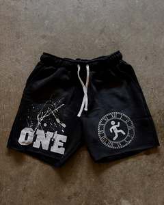 Vente en gros de shorts de sport en coton épais polaire français éponge respirant short de sueur pour hommes short de survêtement d'entraînement de course à pied - Product Image 6