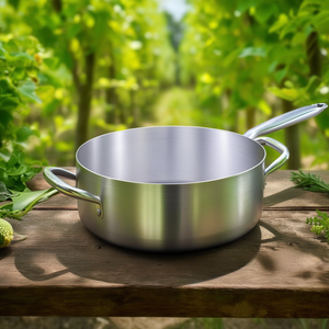 Casserole en aluminium série professionnelle 7000 (45 cm) 7016 45 Argent, marmite de cuisson domestique en céramique et acier inoxydable naturel 24 cm - Product Image 3