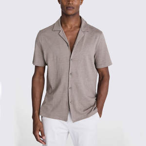 Top Trending <b>Men</b> High Quality <b>Cuban</b> Collar <b>Shirts</b> Best Selling Custom Size Reasonable Price <b>Cuban</b> Collar <b>Shirts</b> - Product Image 1