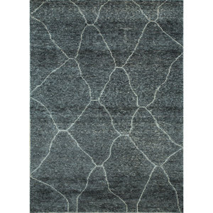Alfombra Abstracta Indusbar de Viscosa Gris y Negra, Tejida a Mano, para el Hogar, Pasillo, Alfombra de Yute de 10 mm, Phcs-05, Alfombra para Sala de Estar - Product Image 1