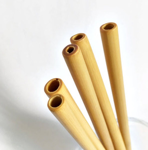 Customizable Disposable <b>Bamboo</b> <b>Straws</b> with <b>Straw</b> Brush Nature <b>Bamboo</b> Bar Accessories for Parties and Bars - Product Image 5