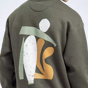 100% coton vierge Streetwear lavé 200 Gsm sweat à col rond Logo personnalisé Vintage sweat blanc pour hommes - Product Image 6