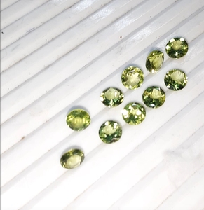 Prehnita certificada por IGI, cuentas de piedras preciosas sueltas de forma ovalada de 6x8mm para boda o regalo de vacaciones, joyería, regalo de Navidad de Feliz Año Nuevo - Product Image 3