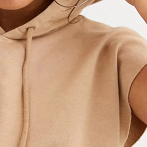 2025 vente en gros mince à capuche OEM cordon à capuche sans manches dames pull court à capuche femmes culture sans manches sweats à capuche - Product Image 6