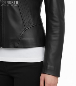 Vente en gros de vêtements d'hiver pour femmes à la mode veste en peau de mouton pour femmes/vestes en cuir pour femmes vêtements d'hiver pour femmes - Product Image 4