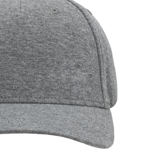 Unisex 6-Panel Baseball Cap Solid Gray Cotton Jersey Fitted Adjustable Casual Wear for Adults - Product Image 6