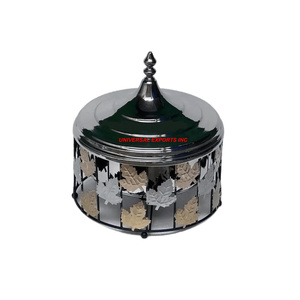 Calentador de comida de metal de forma redonda Cazuela de diseñador hecha a mano de buena calidad Calentador de comida de metal nuevo de lujo más vendido - Product Image 4