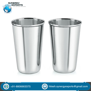 Kitchen and Tabletop Use Stainless Steel SS Water Glass Tumbler From India Origin Exporter at Best Market Price - Product Image 2
