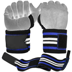 Muñequeras elásticas estirables de calidad superior más vendidas con diseño de dos rayas cruzadas para soporte de muñeca y seguridad física - Product Image 1