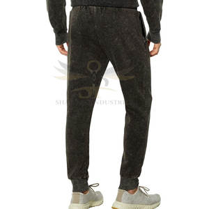 Venta al por mayor de ropa deportiva de peso ligero lavado con ácido pantalones de chándal de uso en invierno a prueba de viento lavado con ácido para la venta - Product Image 2