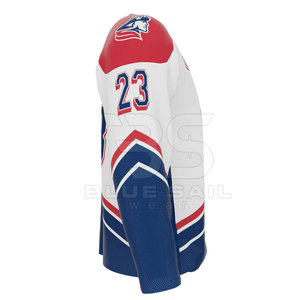 Maillot de hockey à col en V durable, idéal pour les matchs de ligue et les séances de hockey sur glace intenses, maillot de hockey sur glace personnalisé pour équipe - Product Image 2