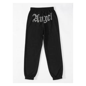 Pantalon de survêtement vintage épais et lavé à l'acide 300GSM pour homme Pantalon de survêtement respirant à strass avec taille droite unie en polaire épaisse - Product Image 1