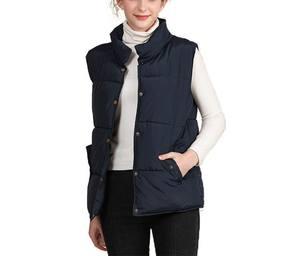 Nuevo diseño de moda para mujer de talla grande con cuello levantado, chaleco acolchado de manga larga, chaqueta transpirable Reversible, impermeable y ecológico - Product Image 2