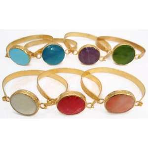 Brazalete de bronce fino con cuentas - Product Image 2