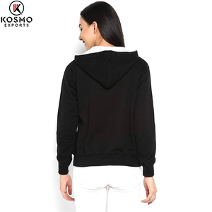 Sudadera con capucha de ajuste regular para mujer Nuevo diseño Chaqueta de invierno de algodón 100% con cremallera Sudaderas con capucha y sudaderas para mujer - Product Image 3
