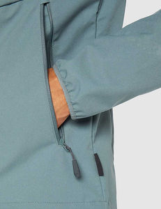 Veste de ski softshell pour homme avec capuche et fermeture éclair sur le devant, logo, imperméable, respirante, écologique, design tendance pour l'hiver - Product Image 4