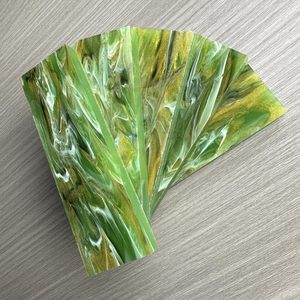Poignée de couteau décorative en résine époxy faite à la main, matériau vierge poli pour la fabrication de couteaux personnalisés, le bricolage. - Product Image 4
