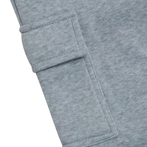 ชุดวอร์มผ้าโพลีเอสเตอร์สำหรับเด็กผู้ชายชุดวอร์มผ้าคอตตอนผ้าโพลีเอสเตอร์สีเทาแบบปรับแต่งได้ - Product Image 4