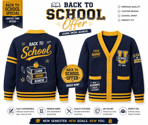Cardigan en acrylique brodé personnalisé AKA Sorority Back University 2026 |   Chemise à manches longues et col en V, 100 pièces, 30 $ au total - Product Image 6