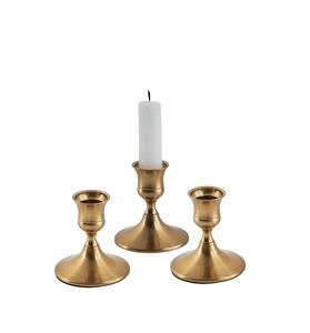 Ensemble de 2 bougeoirs en métal fini nickel argenté - Product Image 3