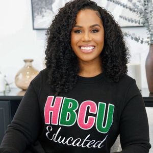 Black HBCU Chenille Embroidered Sweatshirt Premium College Style Sorority Apparel Soft Cotton Crewneck Pullover - Product Image 5