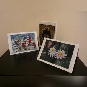 Postales de Papel con Flores Tejidas - Product Image 1