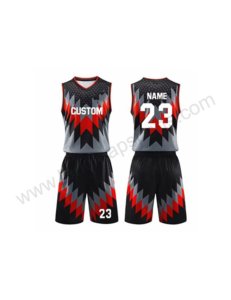 Conjunto de uniforme de baloncesto por sublimación personalizado al por mayor, camiseta de árbitro de manga corta, uniforme de baloncesto - Product Image 6