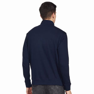 Sudadera de color azul Nevi, sudaderas para hombre, jersey con cuello levantado, sudaderas de invierno hechas de lana ajustadas - Product Image 2