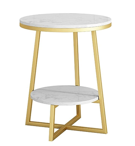 โต๊ะชาและกาแฟทำจากทองเหลืองหินอ่อนสีขาวหินอ่อนธรรมชาติคุณภาพดี - Product Image 4