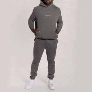 Sweats à capuche en molleton pour hommes surdimensionnés de nouveau design avec impression en relief de poche avant classique pour la saison d'hiver et les garçons - Product Image 3