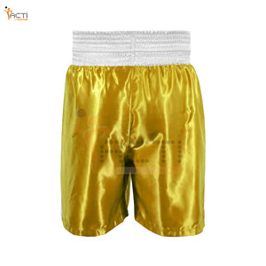 Imprimir nuevo estilo logotipo personalizado súper elástico pantalones cortos de boxeo de secado rápido tela boxeo pantalones cortos de lucha en blanco - Product Image 3