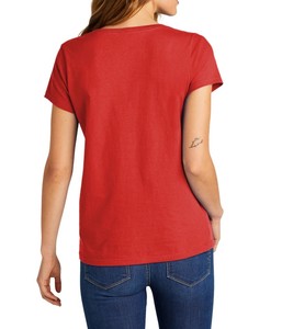 Vente en gros de haut de yoga vierge oversize d'été t-shirts pour femmes t-shirt court uni pour dames t-shirt à col en V en coton de haute qualité - Product Image 4