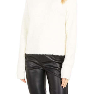 Maglione Teddy Open Knit da Donna Sanctuary, Traspirante, Bianco, Taglia Grande, Design Casual Stampato con Logo Frontale per Autunno/Inverno - Product Image 3