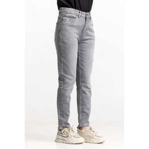 กางเกงยีนส์เอวสูงสีเทา รุ่น WM-JNS-SS24-006 ผ้าเดนิมพร้อมดีไซน์เรียบง่ายทันสมัย - Product Image 1