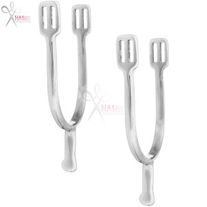 เดือยขี่ม้าสแตนเลสแบบมีปุ่ม 7/8 นิ้ว 1 คู่ อุปกรณ์ขี่ม้าทนทาน สำหรับขี่ม้าแบบอังกฤษและแบบตะวันตก - Product Image 2