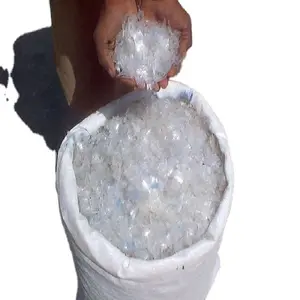 Sucata garrafa PET transparente/flocos PET branco/resina PET reciclado