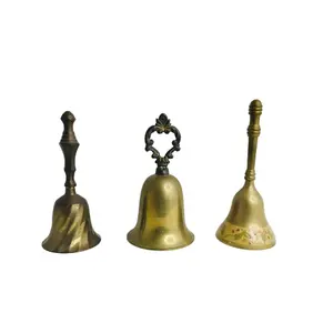 批量3件复古黄铜手铃-即时收藏-铃铛收藏批发直销厂家价格航海黄铜铃铛