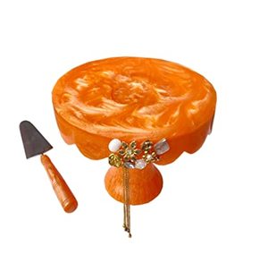 Plato de Pastel de Resina con Diseño Atractivo, Soporte de Exhibición de Pastel de Resina Color Tortuga Personalizado para Bodas y Fiestas de Cumpleaños - Product Image 5