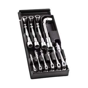 Jeu de clés à douille coudées métriques Facom 10 en plateau thermoformé - Product Image 1