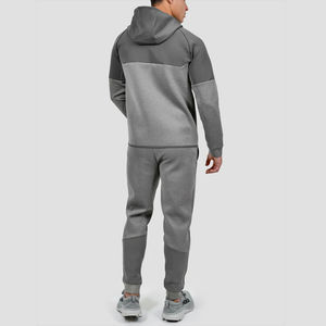 Ensemble de survêtement pour homme en coton 100% avec logo personnalisé en gros 2026, streetwear, poids lourd, sweat-shirt à capuche, fermeture éclair, jogging uni, polaire technique - Product Image 5