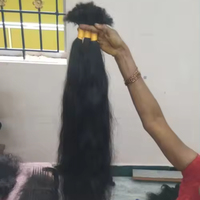 100% Extensions de cheveux en vrac indiens vierges naturels non traités Cuticule alignée Cheveux crus non tissés Inde Cheveux de meilleure qualité